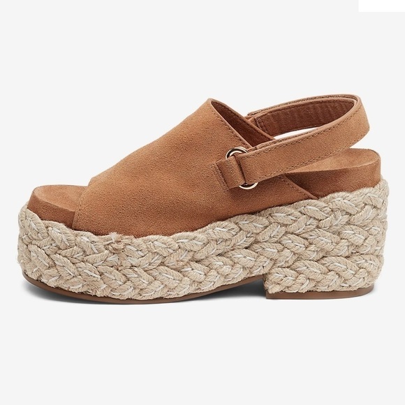 Kelsi Dagger Brooklyn Keys CS Camel suede Hobo platform block heels shoes 9.5 - Picture 2 of 11